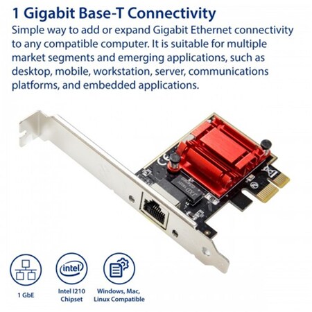 D & H Distributing Single Port Gigabit Ethernet PCI-e x1 Controller card MA3758697